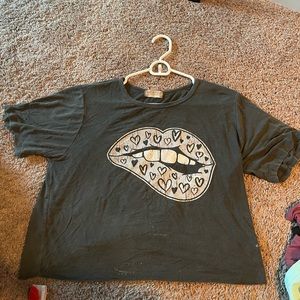 Soft cropped tee for women/girls, small stain but good condition